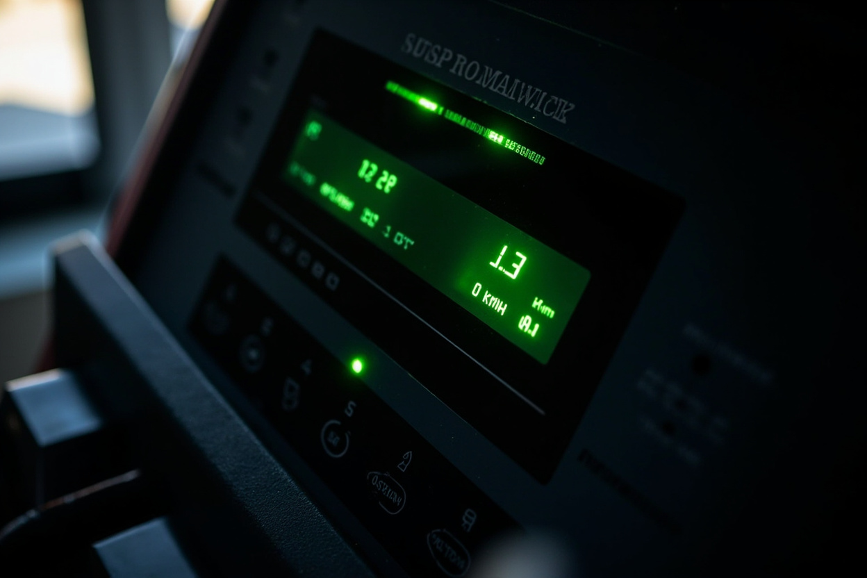 WalkingPad A1 Pro speed settings and LED display panel showing all speed modes and settings